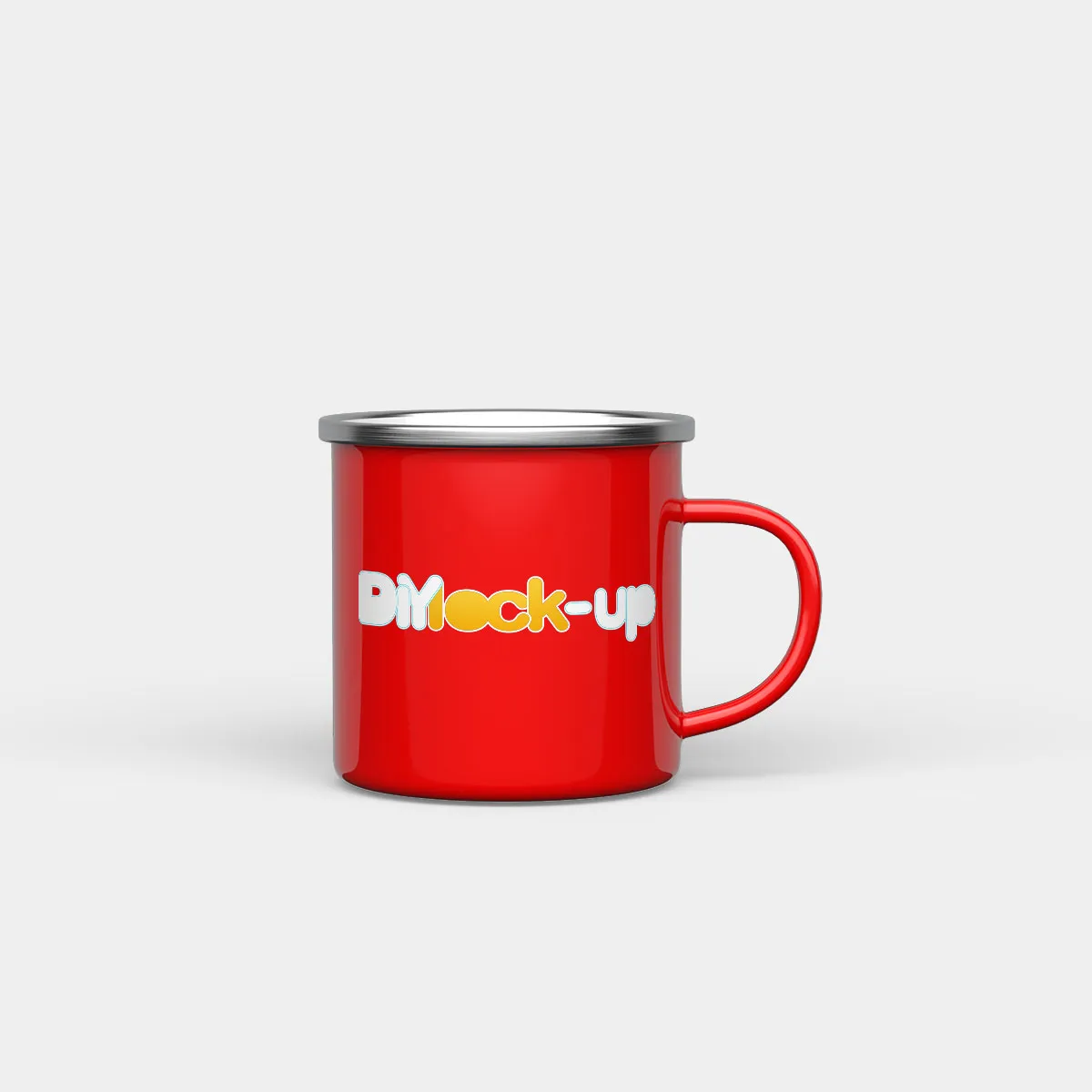red enamel mug