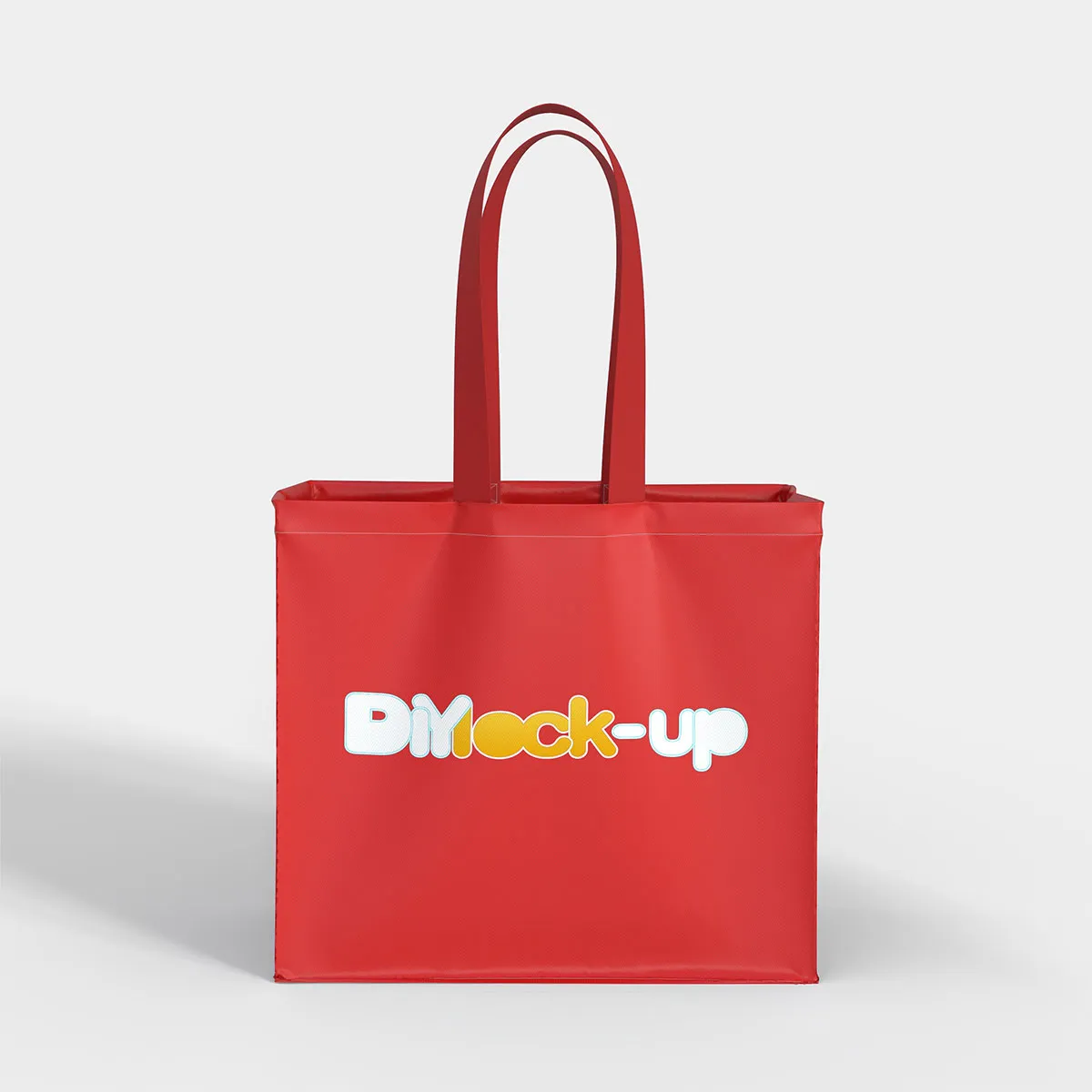 reusable grocery bag in red color