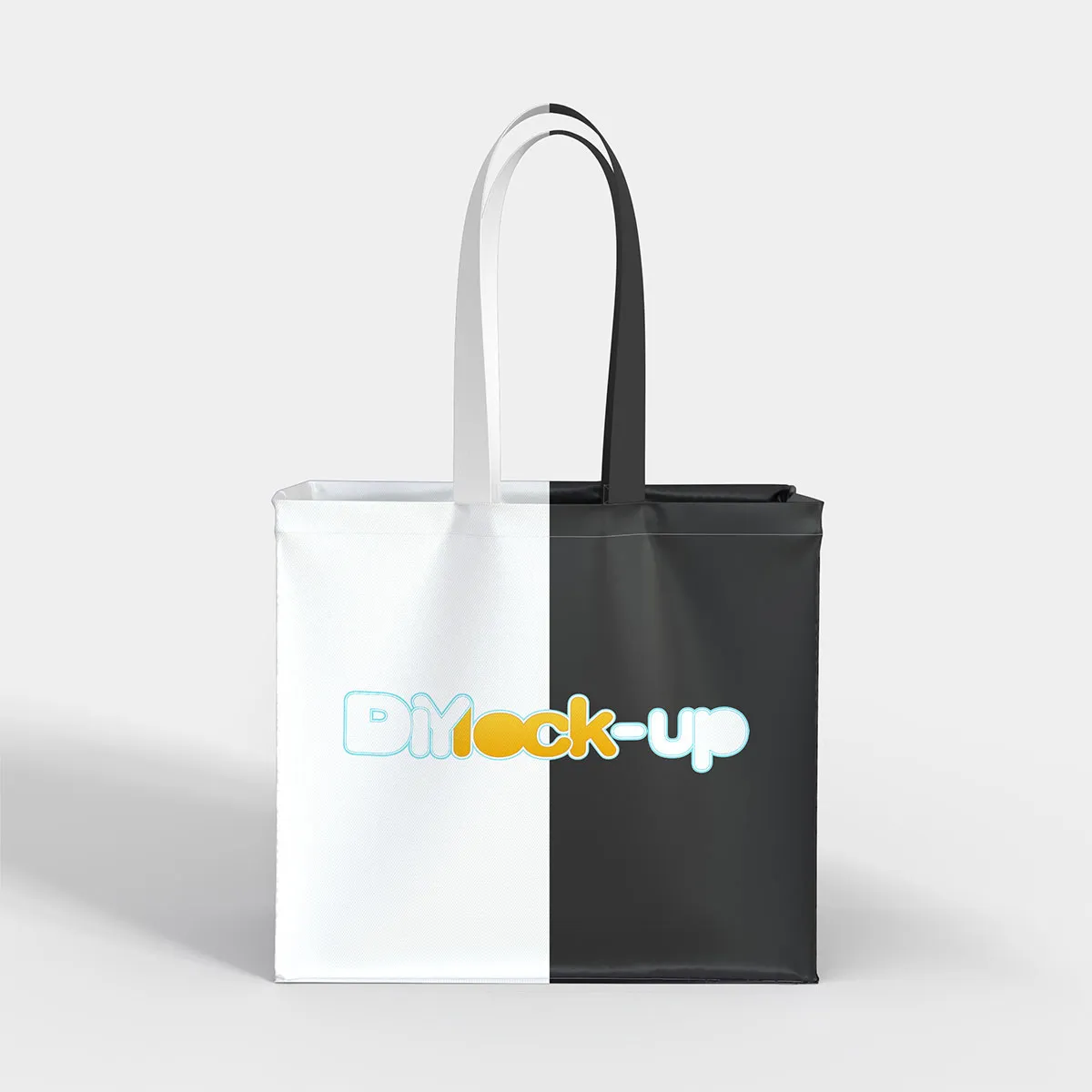 reusable grocery bag in black and white color