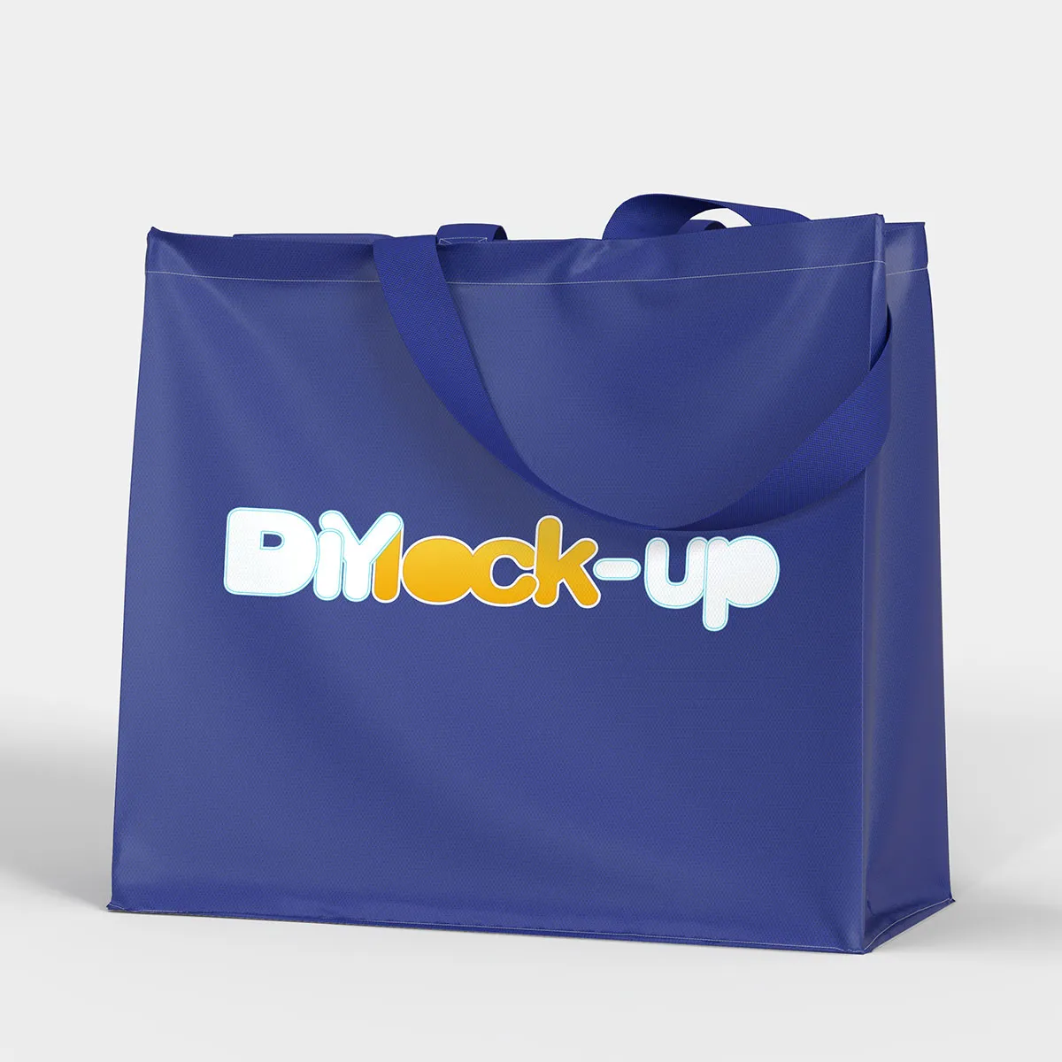 reusable grocery bag in red color with drooping handles