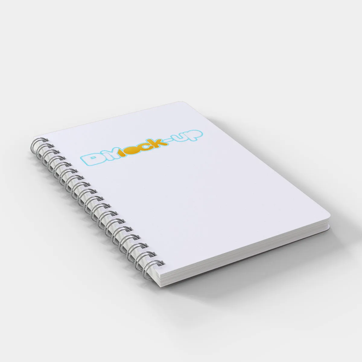 white notebook at a diagonal angle