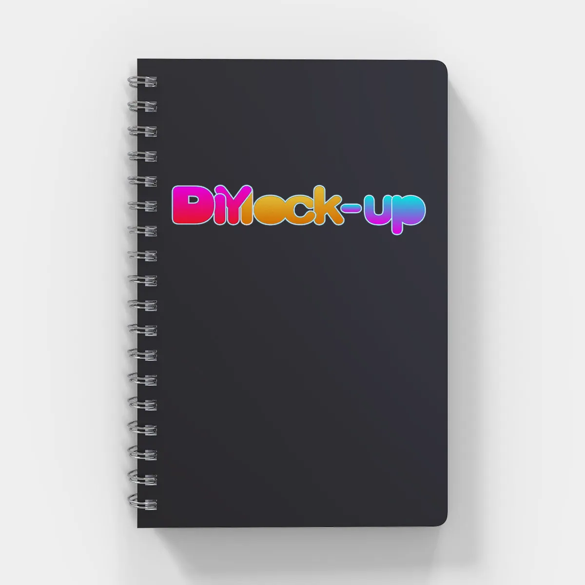 top view of a black notebook
