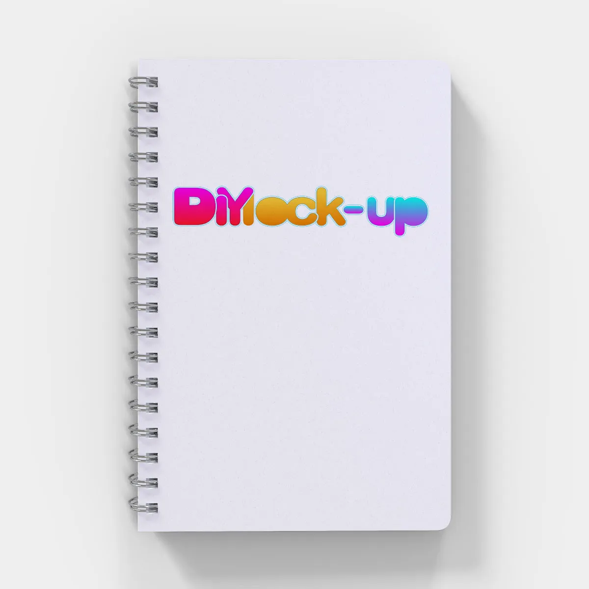 top view of a white notebook