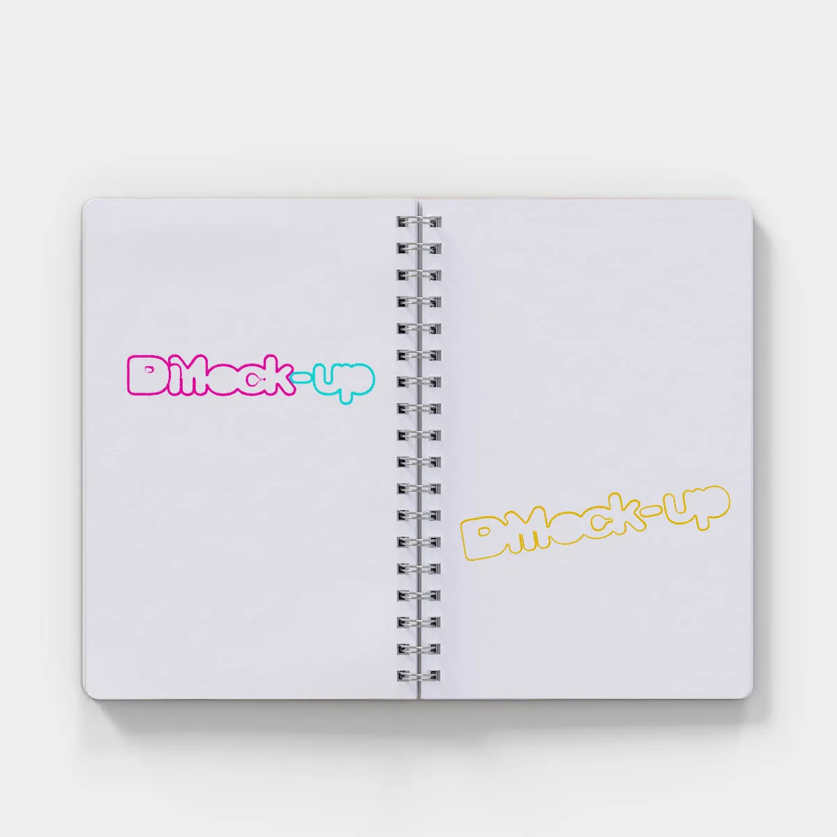 top view of a opened notebook