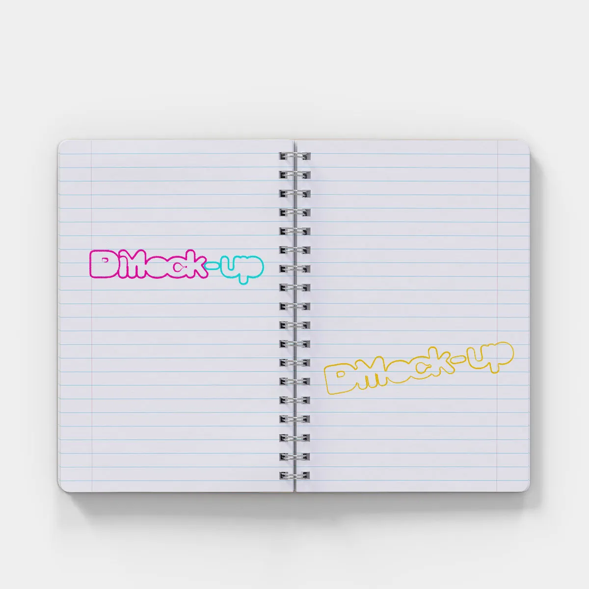 top view of a lined notebook